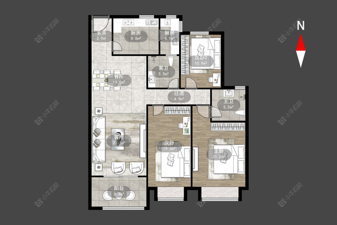 常州恒大御景在售二手房源户型图_小牛看房