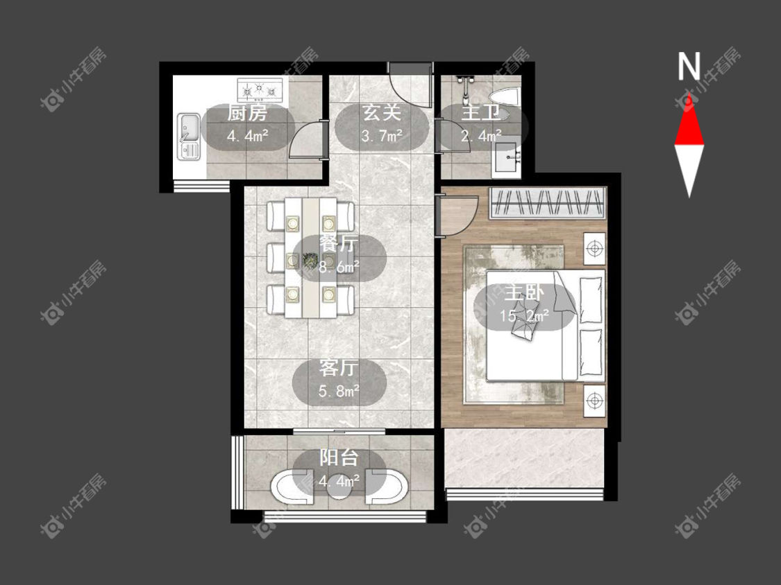 常州藏龙苑东区在租房源户型图_小牛看房