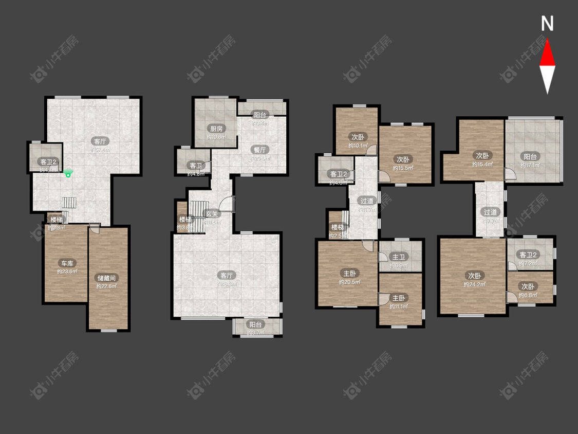 常州常发豪郡别墅区在售二手房房源户型图_小牛看房