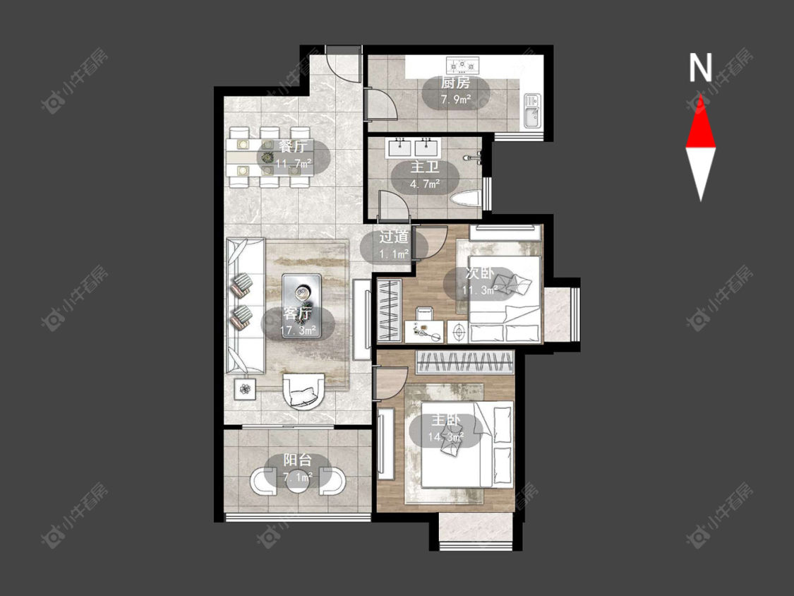 常州天隽峰在售二手房源户型图_小牛看房