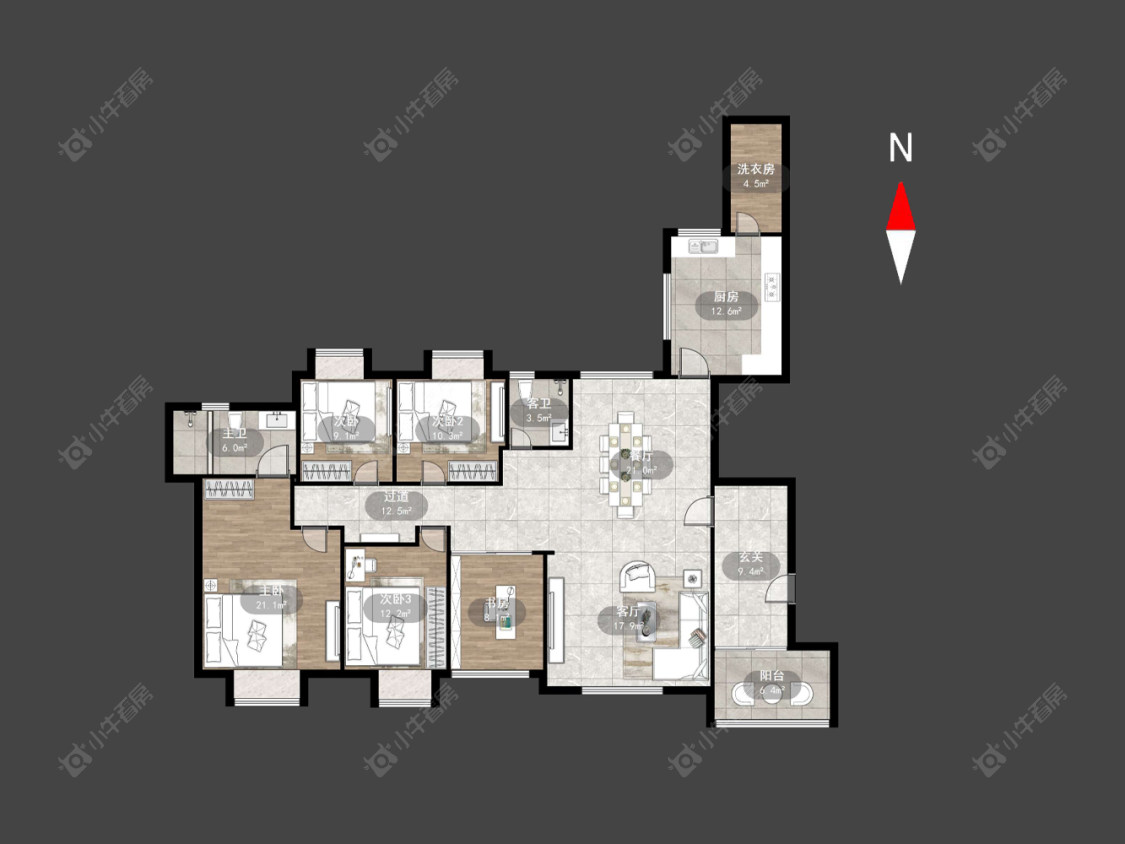 世茂香槟湖一期房源户型图 常州世茂香槟湖一期在售二手房源户型图_小牛看房