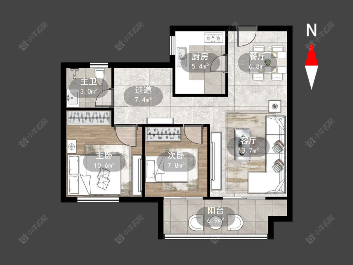 常州观湖名轩在售二手房源户型图_小牛看房