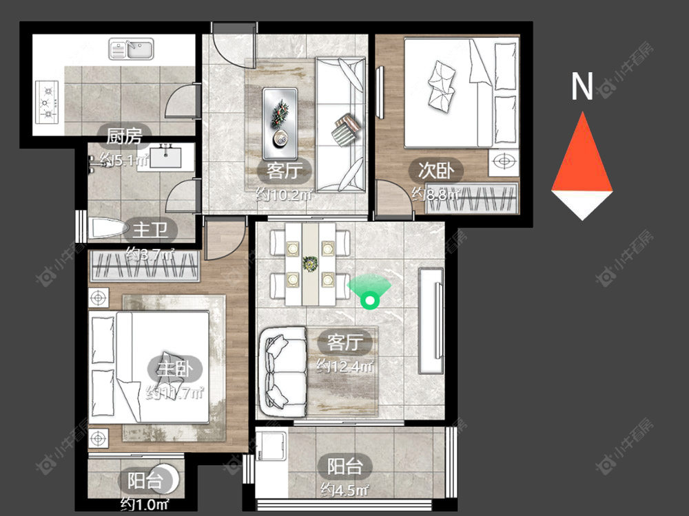 新城公馆风尚房源户型图 常州新城公馆风尚在售二手房源户型图_小牛看房