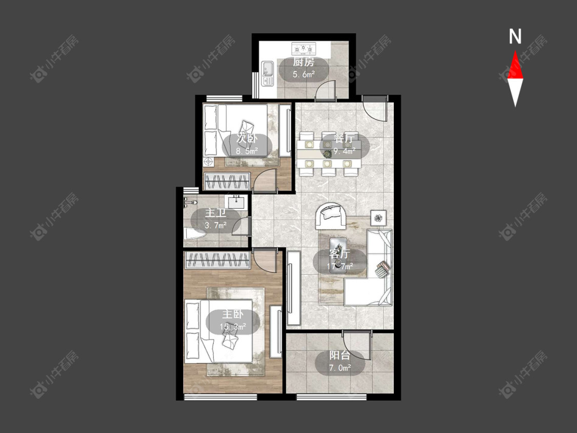 常州青建鼎都在售二手房源户型图_小牛看房