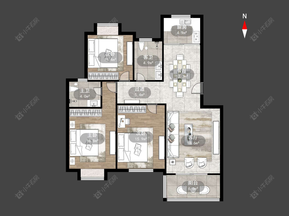 常州碧水华庭在售二手房源户型图_小牛看房