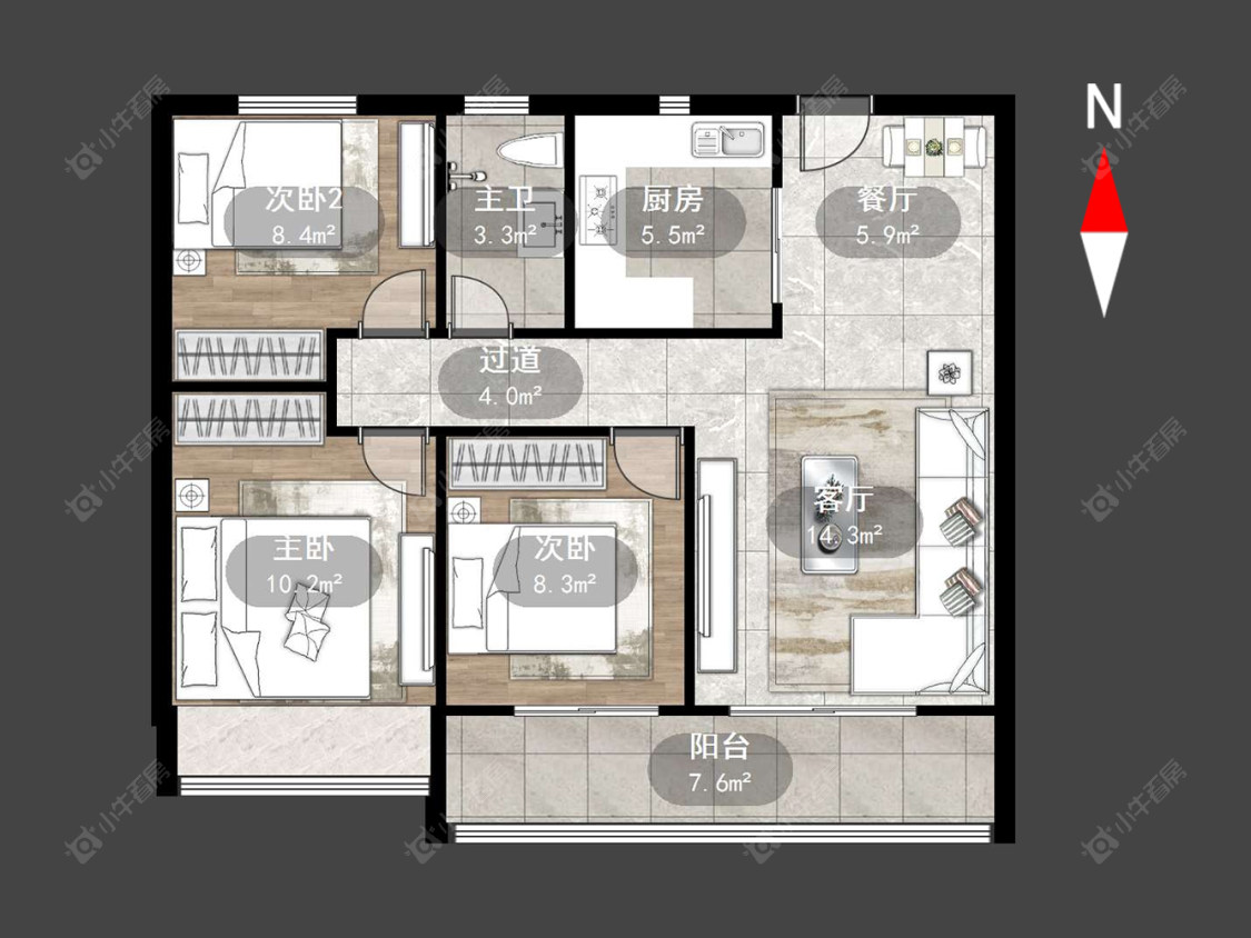 常州绿地香港名墩道在售二手房源户型图_小牛看房