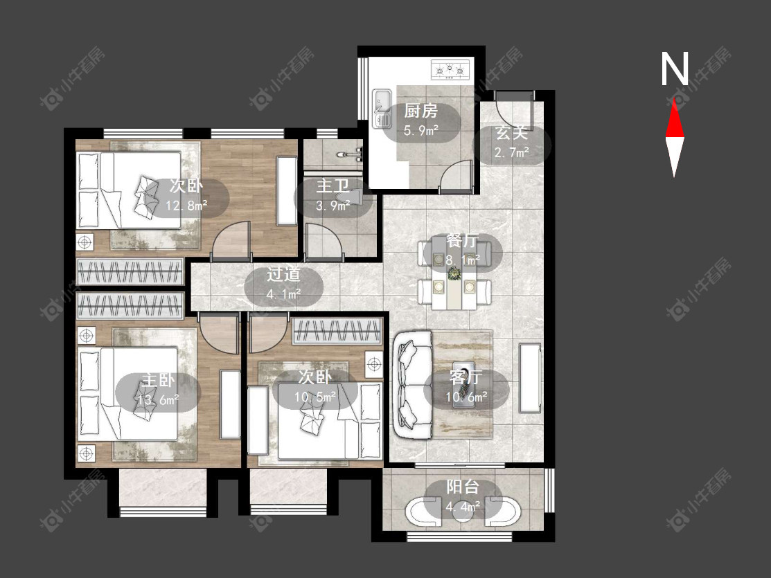中海凤凰熙岸房源户型图 常州中海凤凰熙岸在售二手房源户型图_小牛看房