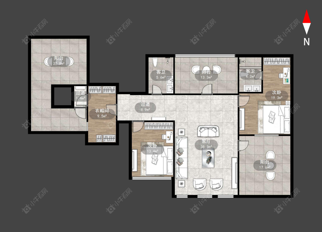 常州江南豪华花园在售二手房源户型图_小牛看房
