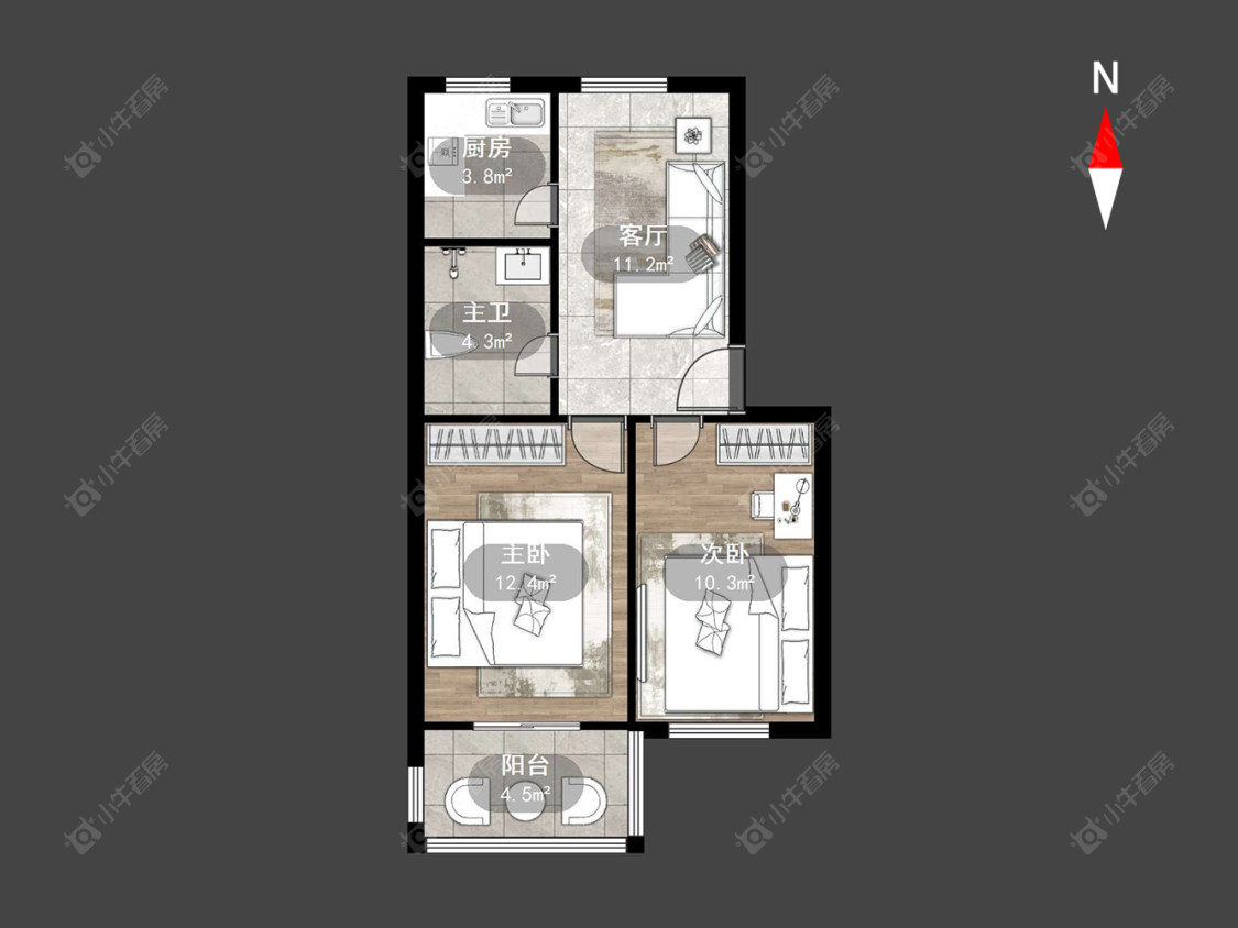 常州清潭五村在售二手房源户型图_小牛看房