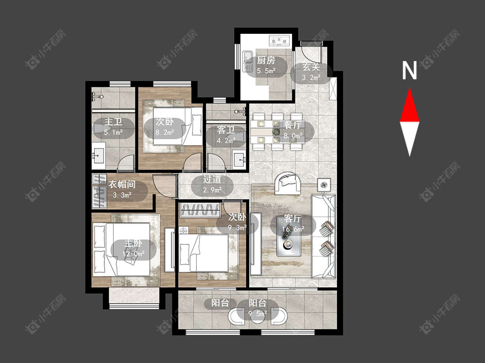 新城湖悦朗隽房源户型图 常州新城湖悦朗隽在售二手房源户型图_小牛看房