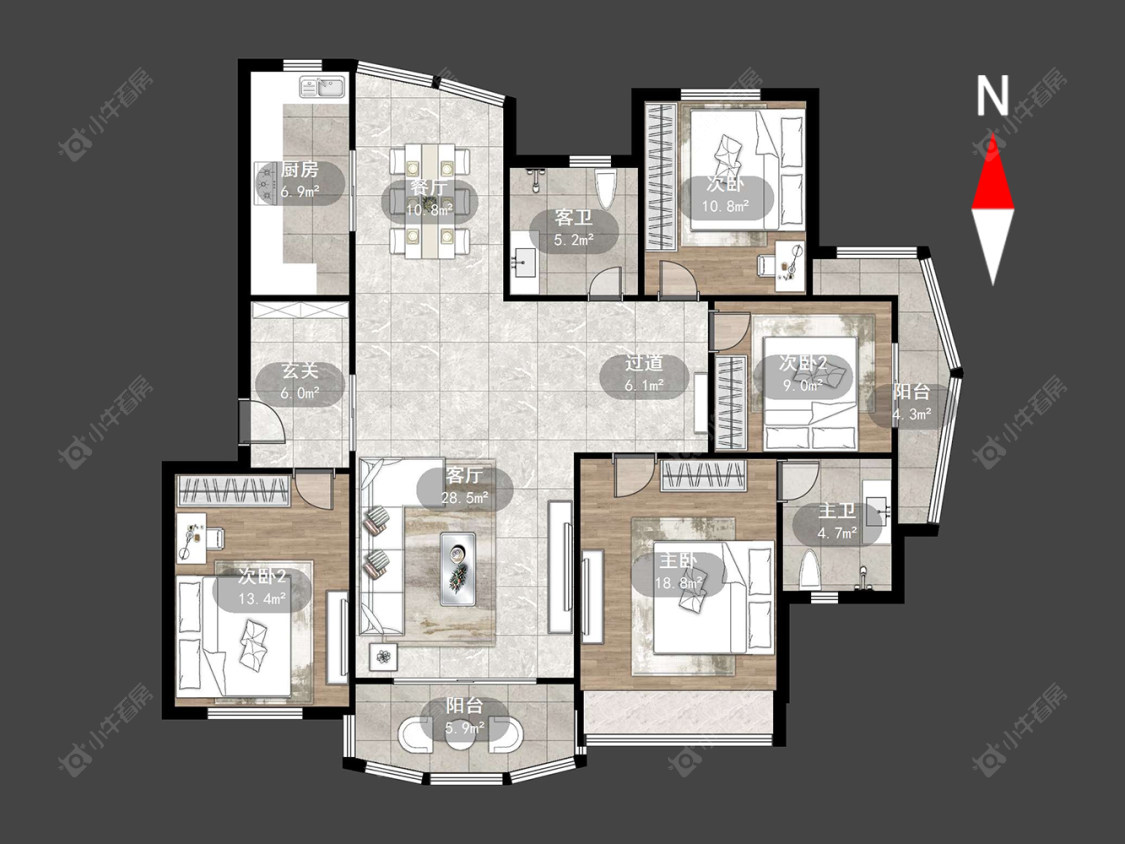 常州腾龙苑东区在售二手房源户型图_小牛看房