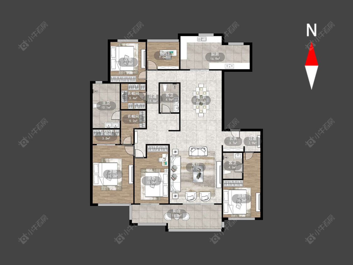 龙湖原山房源户型图 常州龙湖原山在售二手房源户型图_小牛看房