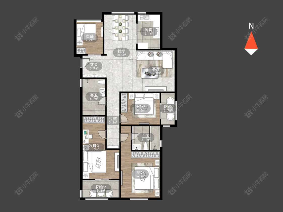 常州玉兰广场二期在售二手房源户型图_小牛看房