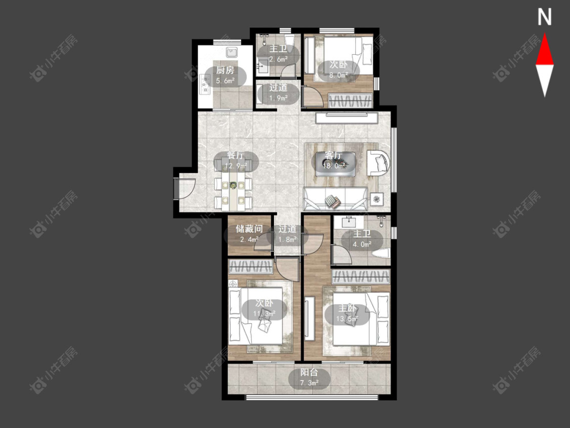 常州中意宝第在售二手房源户型图_小牛看房