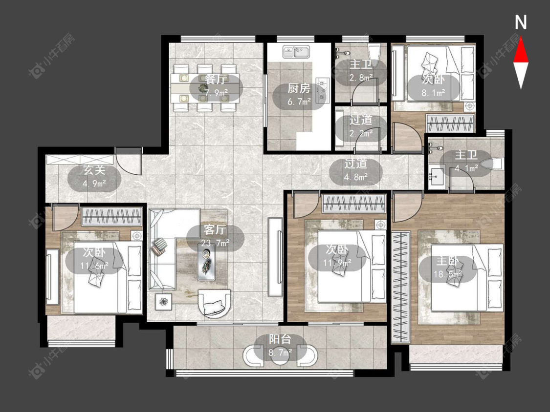 雅居乐路劲棠颂房源户型图 常州雅居乐路劲棠颂在售二手房源户型图_小牛看房