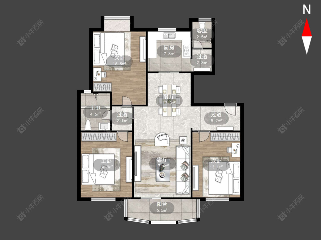 常州兰陵家园在售二手房源户型图_小牛看房