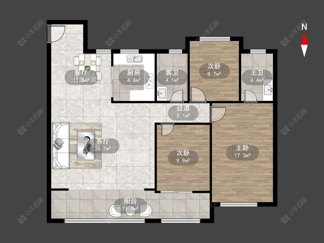 常州中海翠语江南在售二手房源户型图_小牛看房