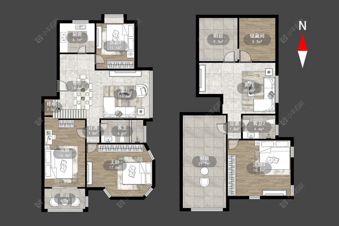常州四季新城南苑在售二手房源户型图_小牛看房