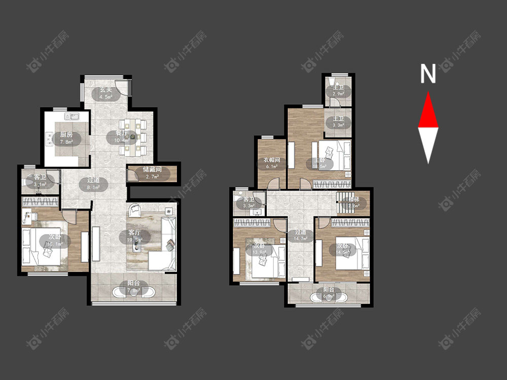 常州太湖院子在售二手房源户型图_小牛看房