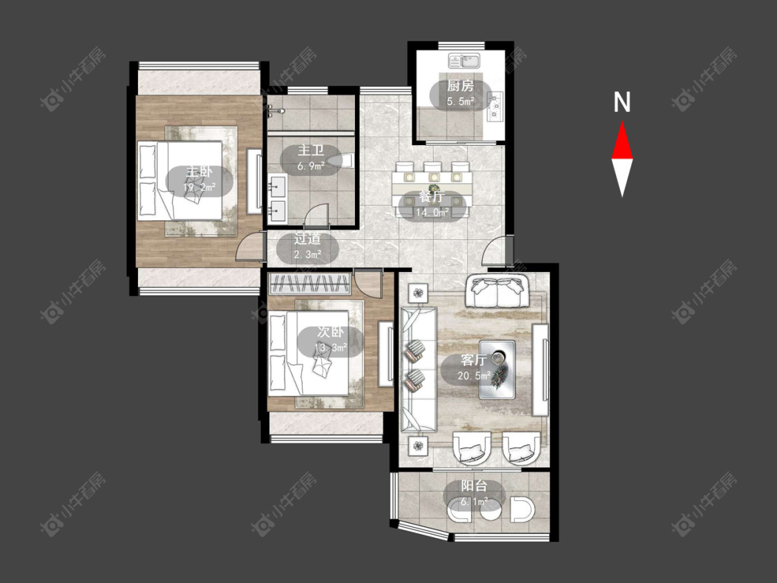 新园花苑房源户型图 常州新园花苑在售二手房源户型图_小牛看房