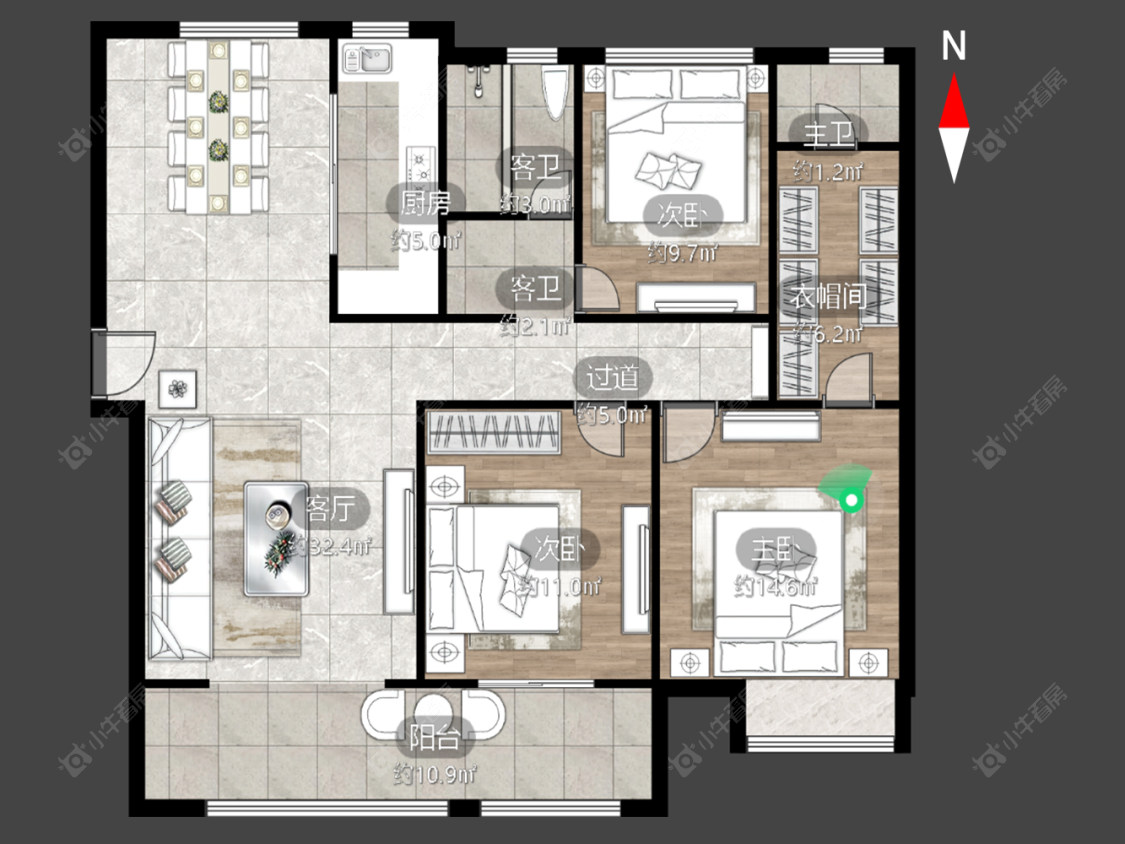 常州吾悦华府（金坛）在售二手房源户型图_小牛看房
