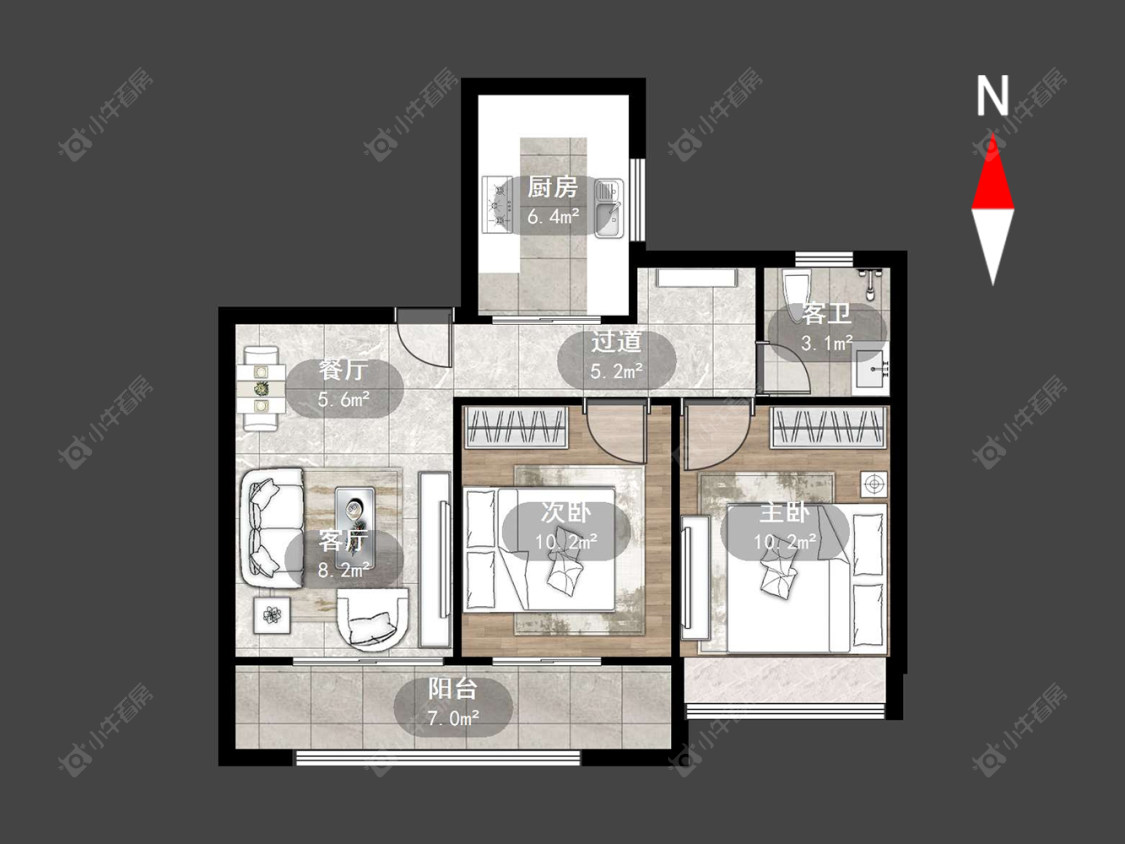 常州邹新东苑在售二手房源户型图_小牛看房