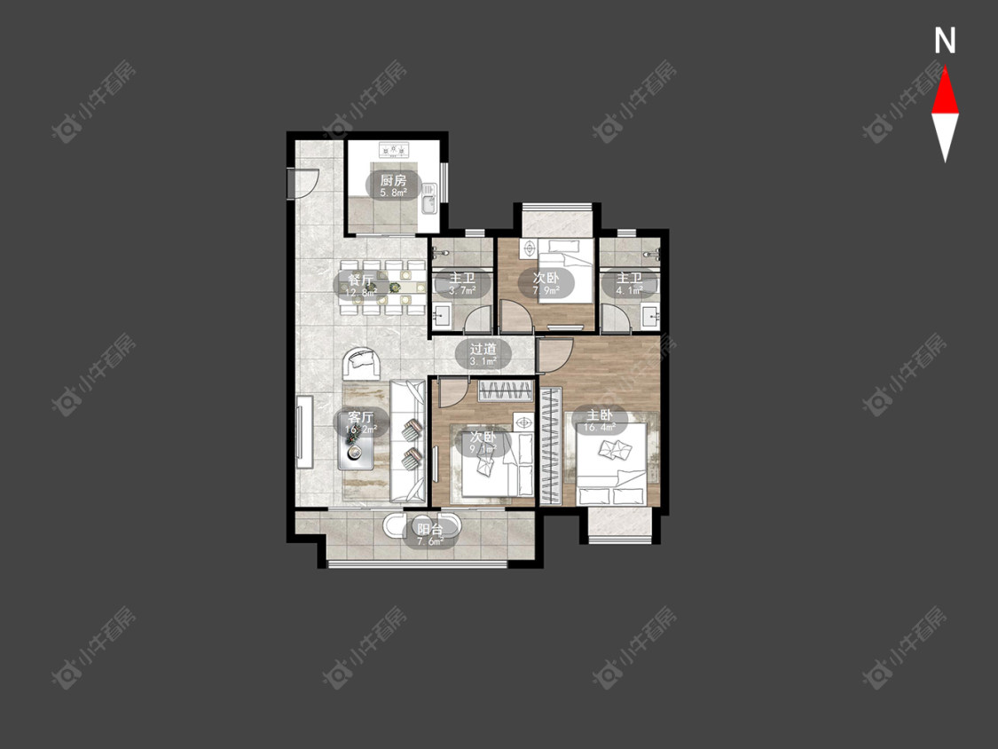 常州桃李东方在售二手房源户型图_小牛看房