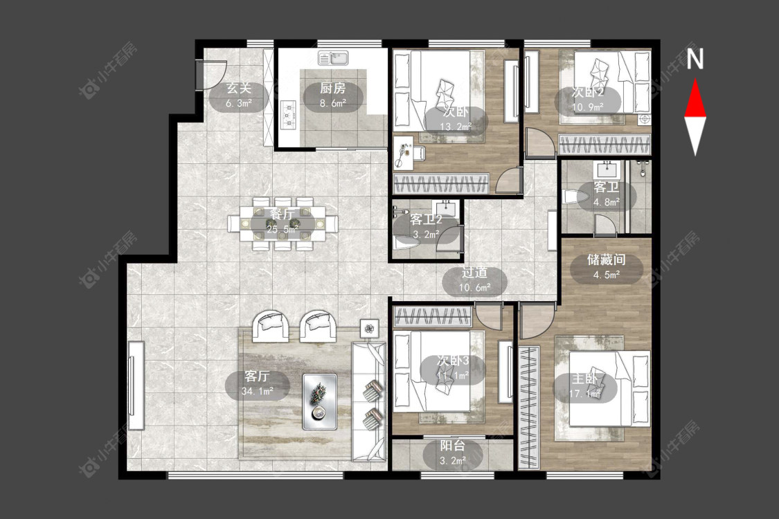 常州玉兰广场五期在售二手房源户型图_小牛看房