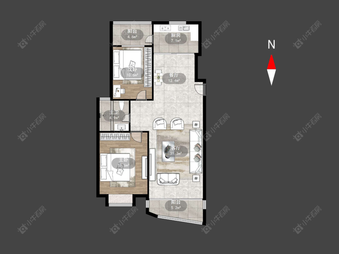常州怀德名园在售二手房源户型图_小牛看房