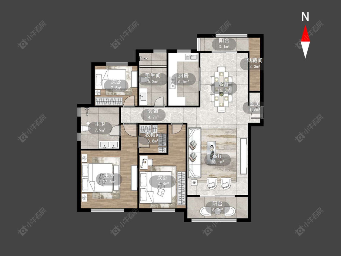 常州景瑞望府在售二手房源室内图_小牛看房