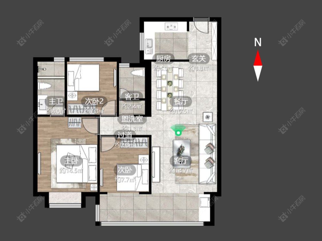 常州碧桂园壹号天禧在售二手房源户型图_小牛看房
