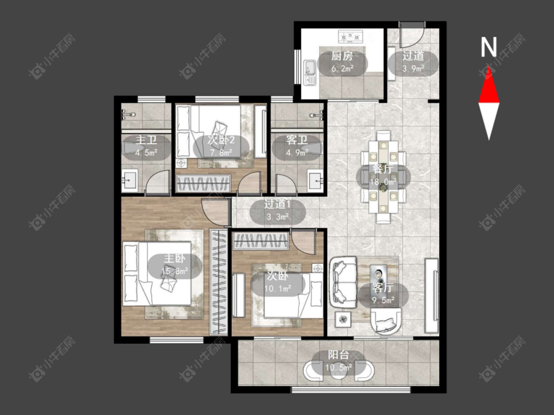 常州东青馨苑在售二手房源户型图_小牛看房