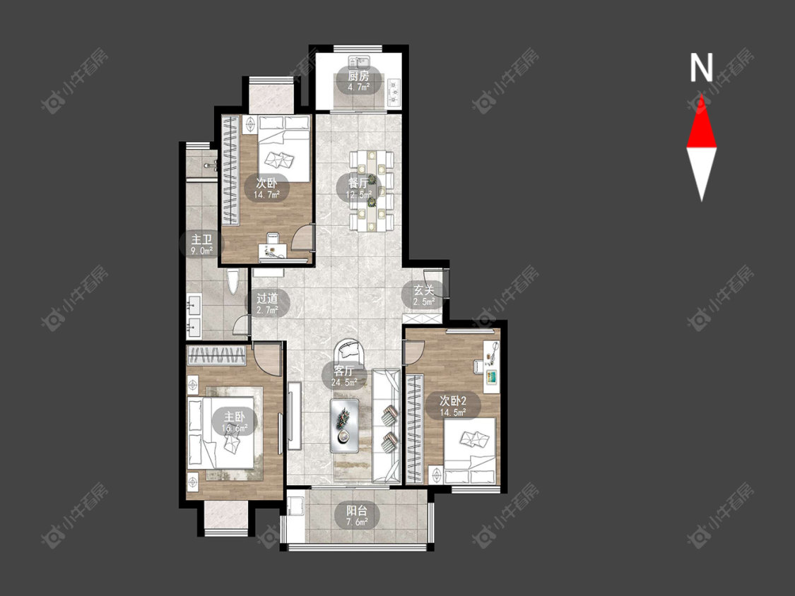 常州府琛花园在售二手房源户型图_小牛看房