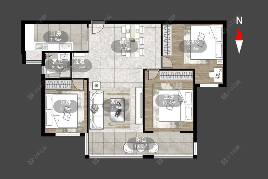 常州星河国际十区在售二手房源户型图_小牛看房