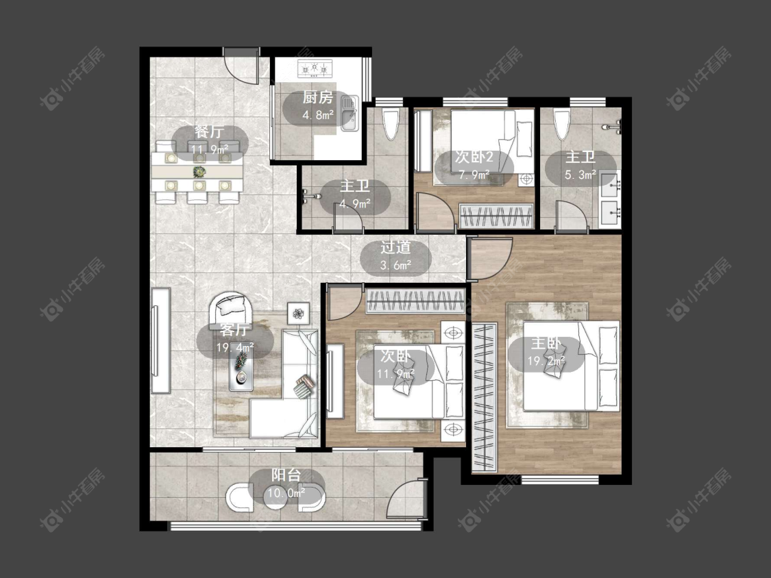 丹阳中南熙悦城中南二期在售二手房源户型图_小牛看房