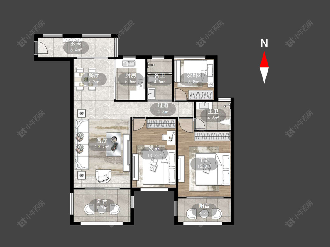 常州银河湾第一城二期在售二手房源户型图_小牛看房