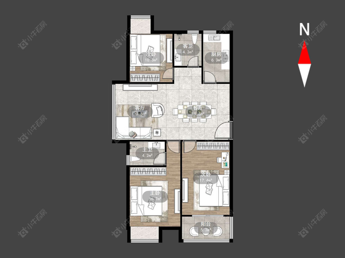 常州紫缘公寓在售二手房源户型图_小牛看房