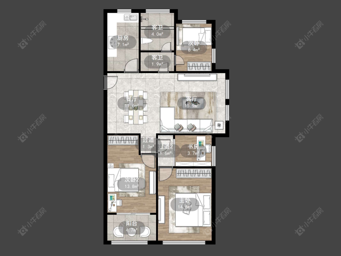 常州聚怡花园南区在售二手房源户型图_小牛看房