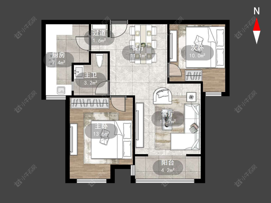 常州景瑞曦城在售二手房源户型图_小牛看房