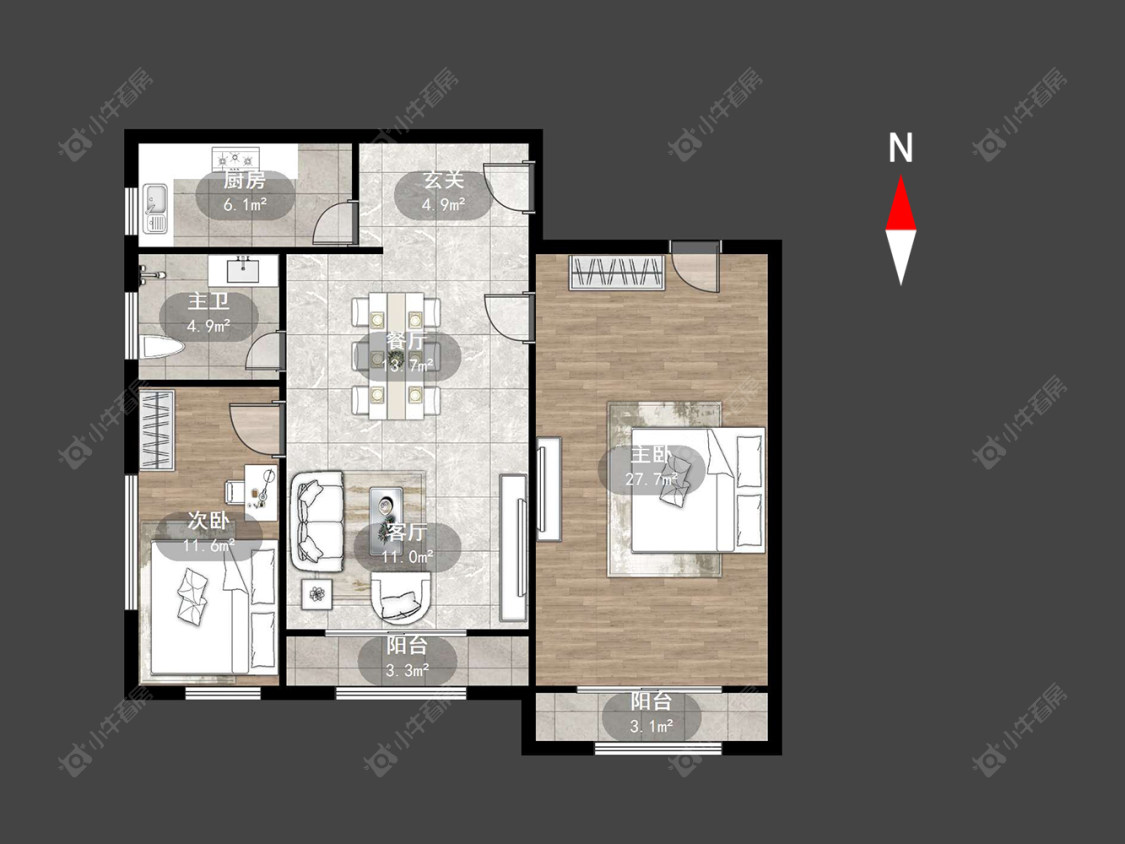 常州银河湾第一城一期在售二手房源户型图_小牛看房