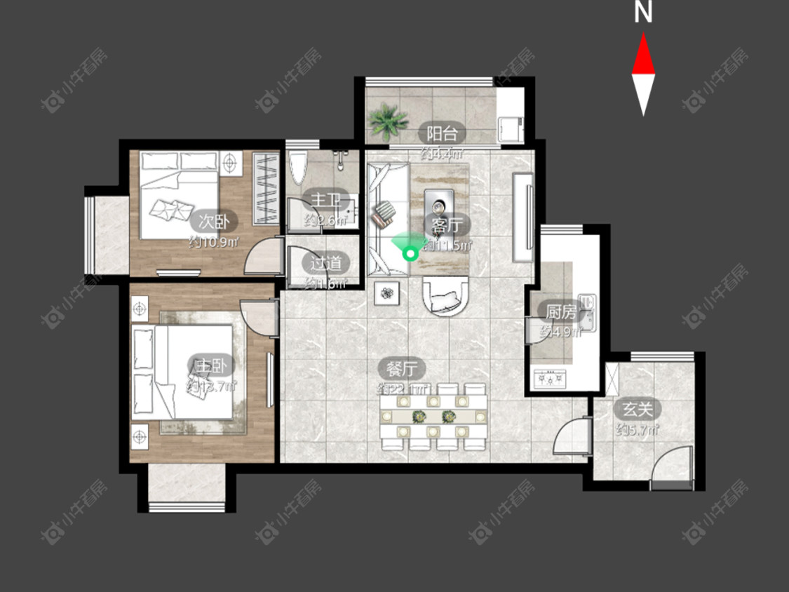 常州蓝山湖在售二手房源户型图_小牛看房