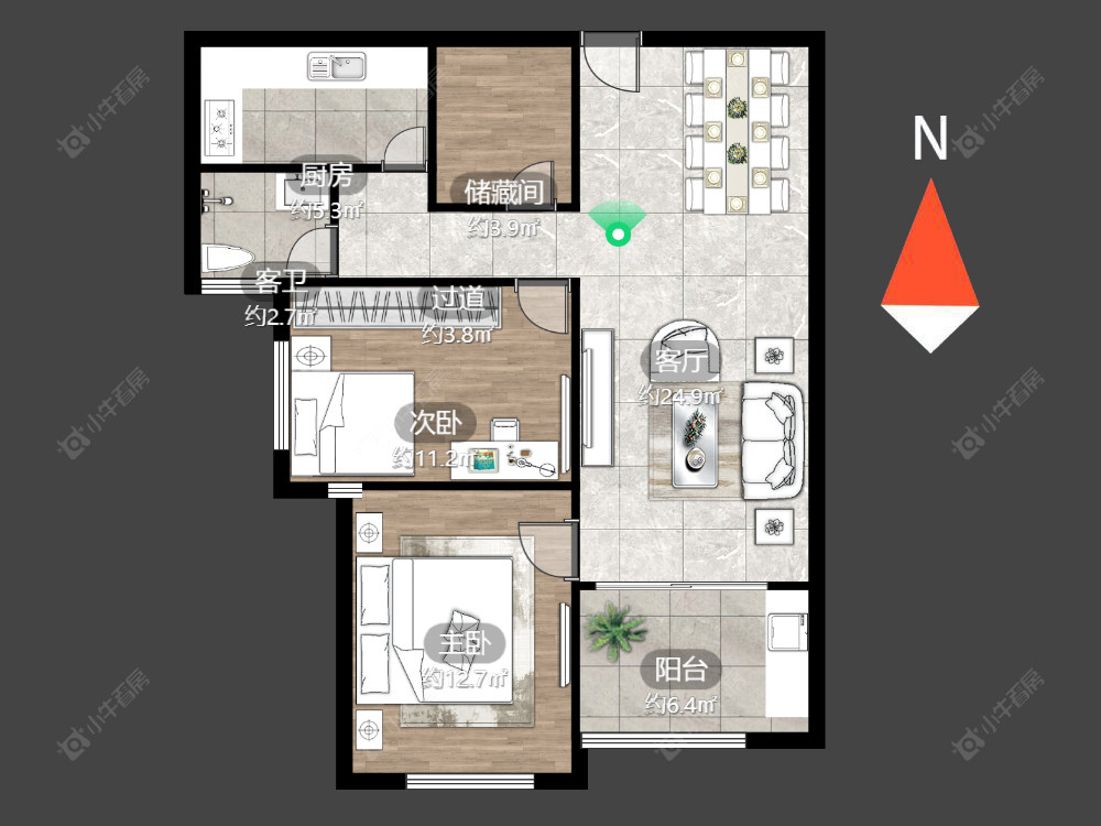常州星河国际十区在售二手房源户型图_小牛看房