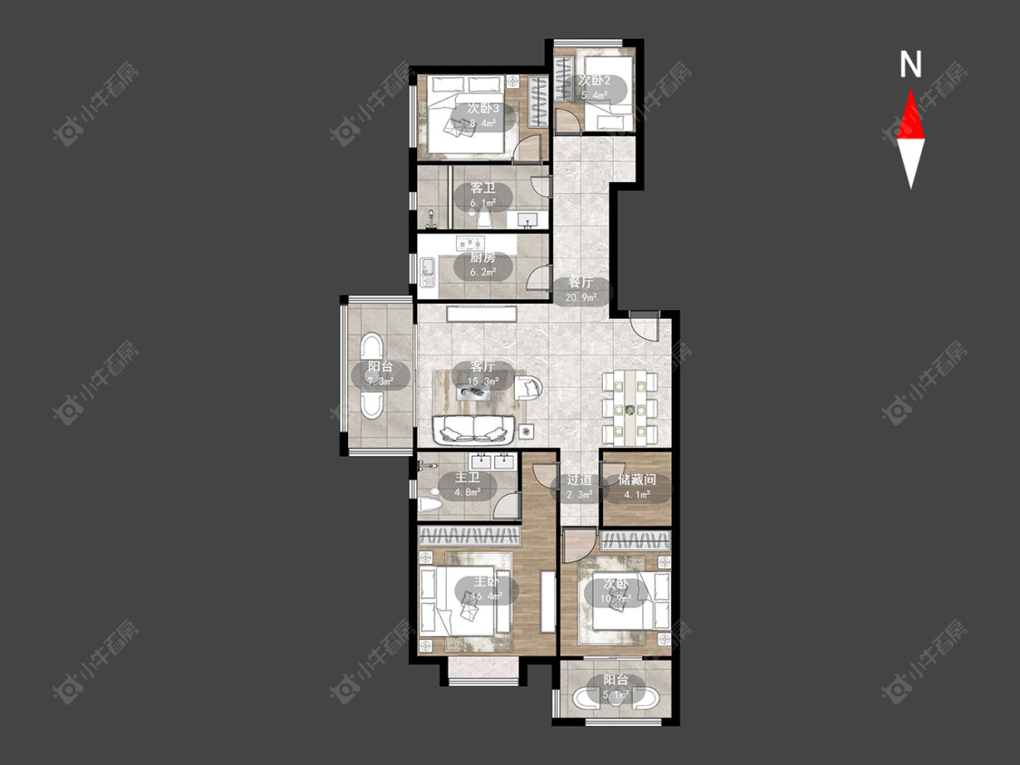 常州星悦花都在售二手房源户型图_小牛看房