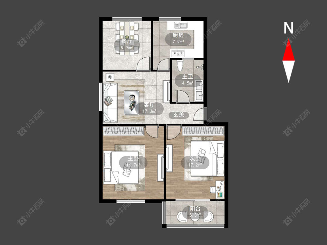 常州剑湖西区在售二手房源户型图_小牛看房