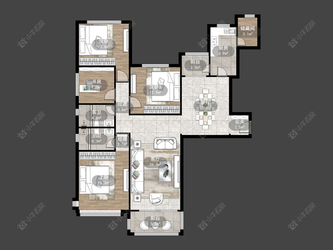 丹阳恒大城在售二手房源户型图_小牛看房