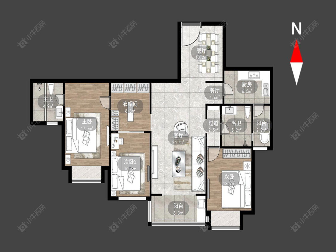 常州南博湾花园在售二手房源户型图_小牛看房