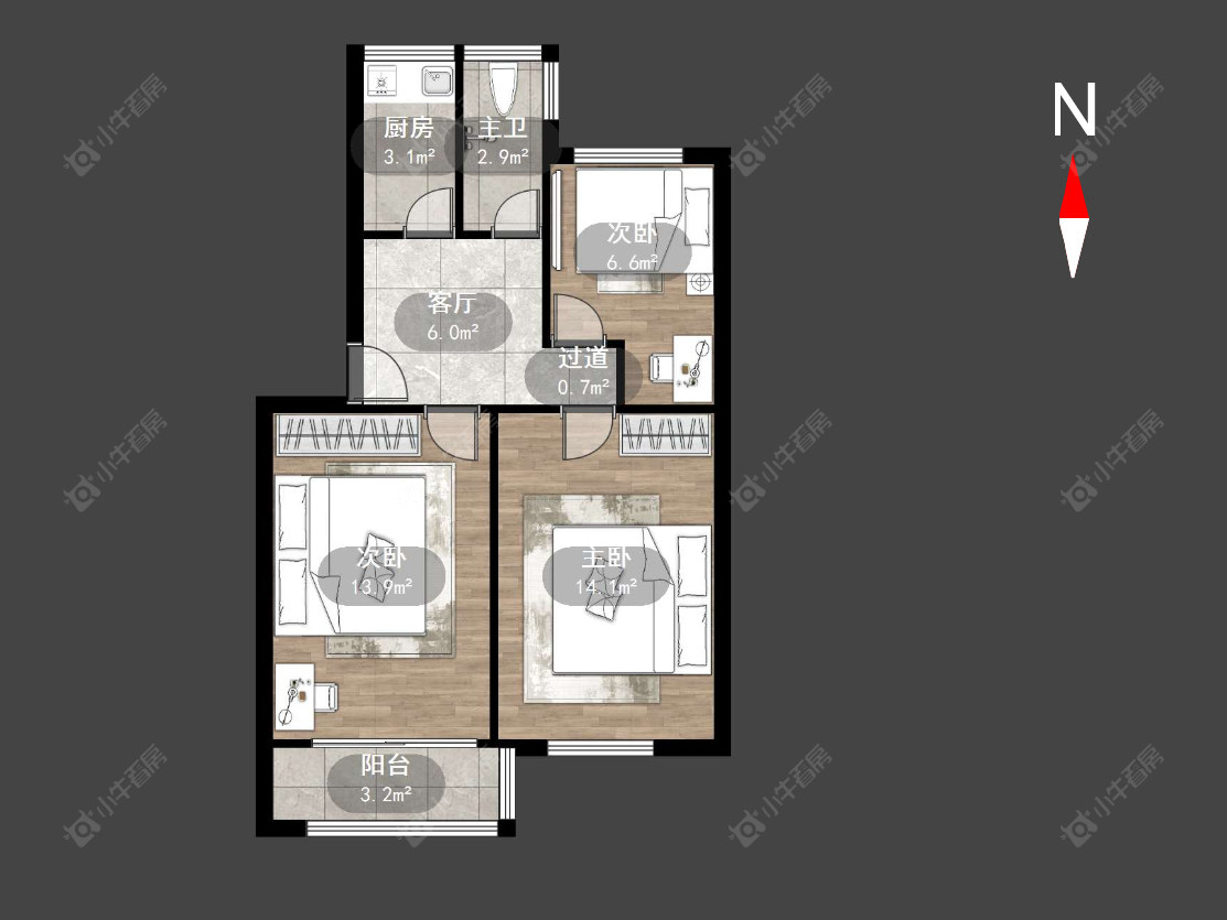 常州朝阳一村在售二手房源户型图_小牛看房