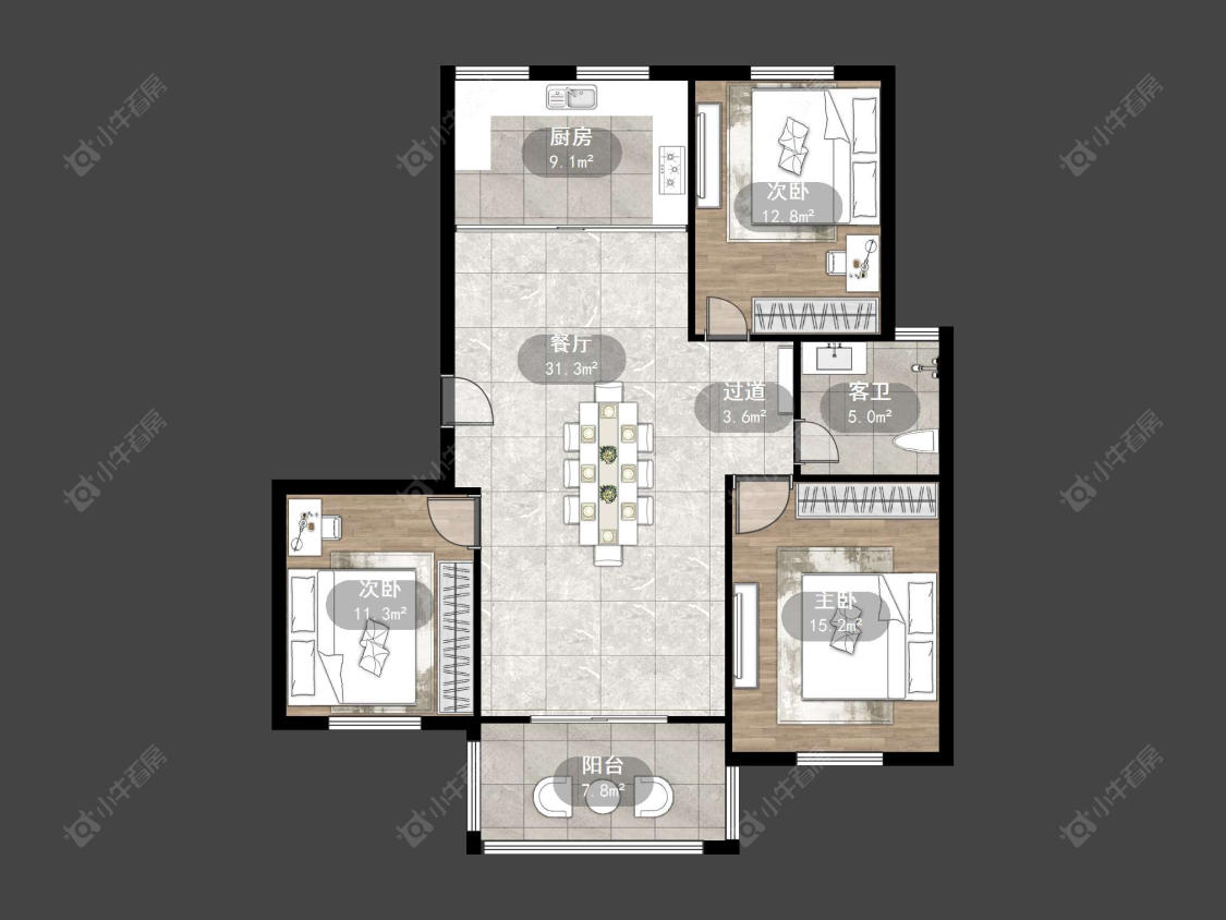 丹阳世纪豪都在售二手房源户型图_小牛看房
