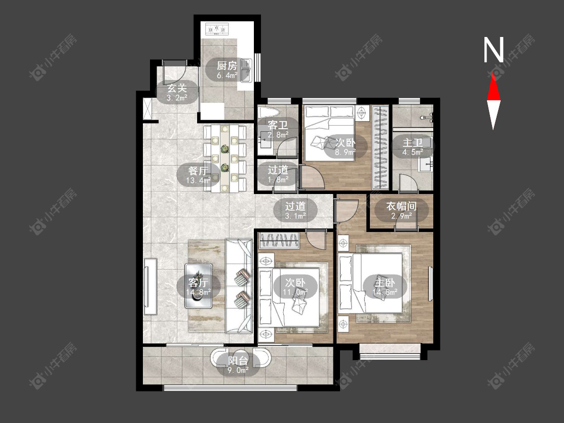 弘阳天下锦房源户型图 常州弘阳天下锦在售二手房源户型图_小牛看房