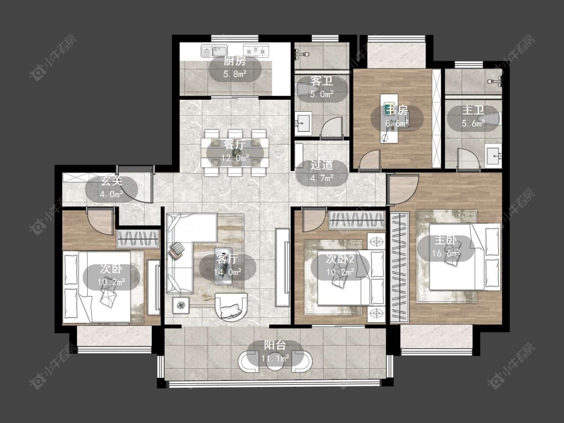 常州旭辉铂悦天宁在售二手房源户型图_小牛看房